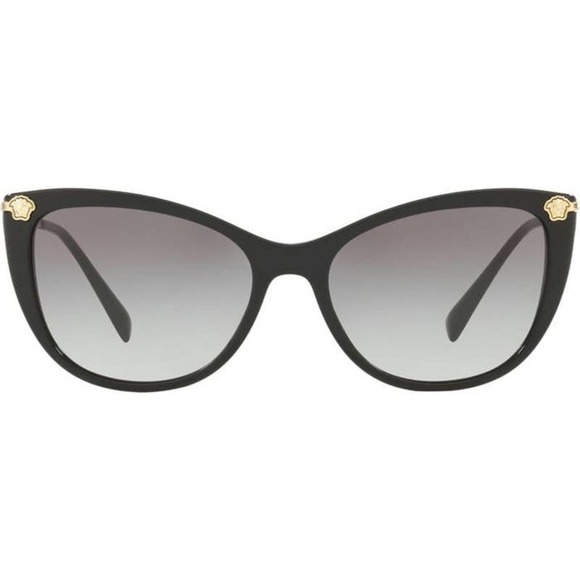 Versace 57mm Cat Eye Sunglasses black gold - Picture 5 of 11